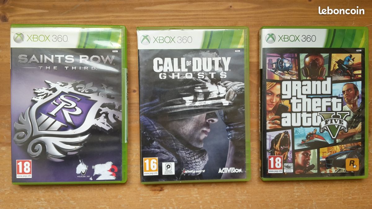 Pack Xbox 360 Elite + 2 manettes + 9 jeux (GTA V, Call of Duty, Halo…) – fonctionnelle (image 10)