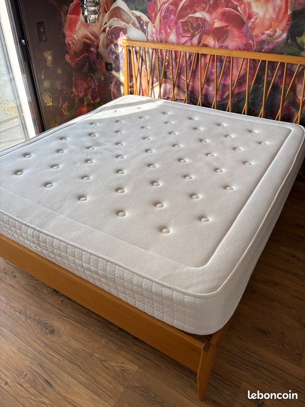 Lit avec sommier lattes & Matelas en 180cm (image 2)