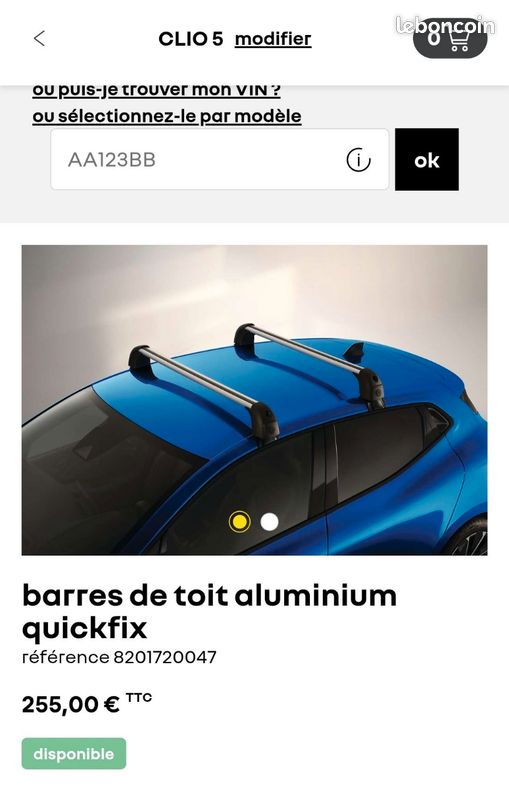 Barres de toit Renault Clio 5 quickfix (image 3)