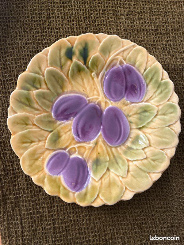 2 assiettes à dessert « fruits » Sarreguemines (image 2)