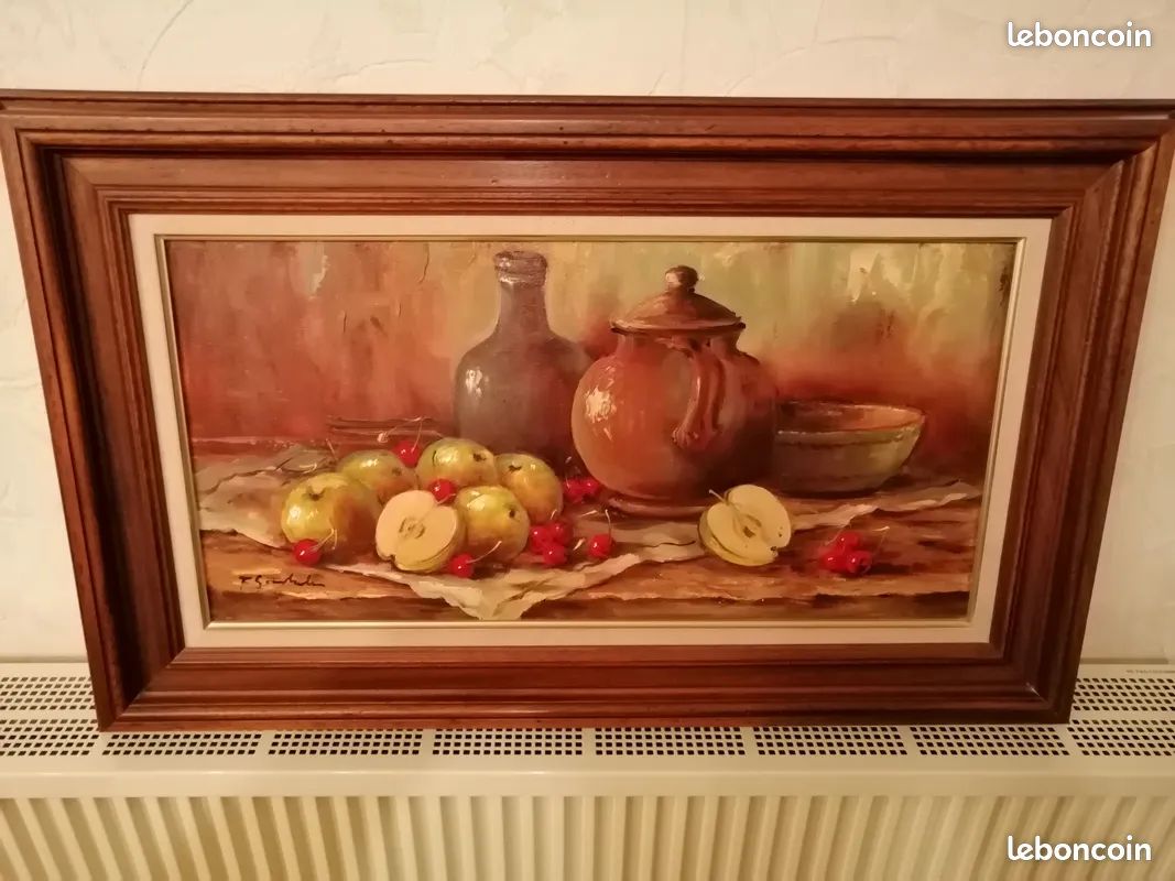 Tableau nature morte avec certificat N3 (image 1)