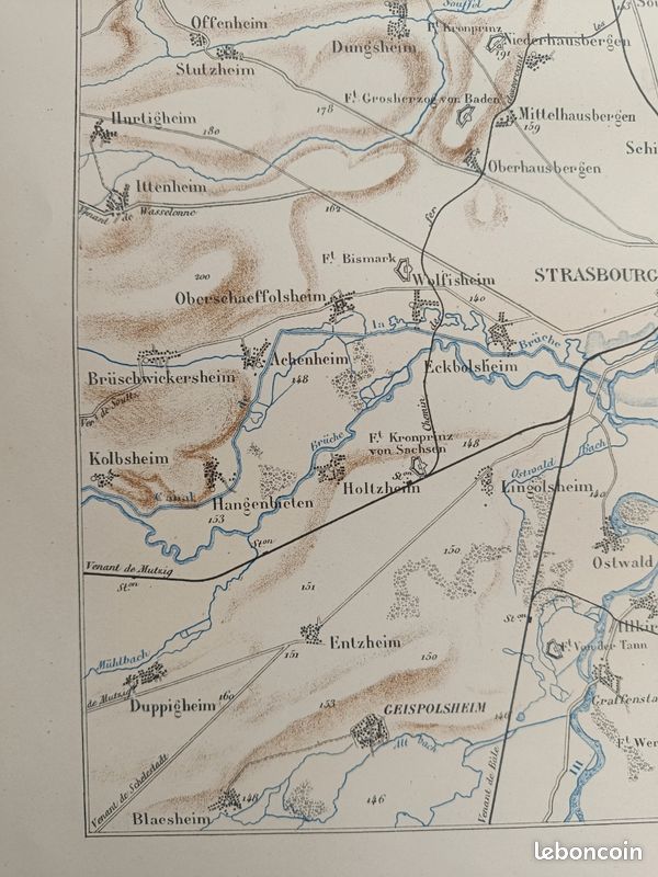 Carte militaire représentant les forts de Strasbourg (image 4)