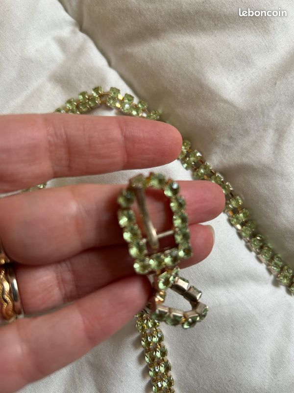 Ceinture avec brillants vert (image 1)