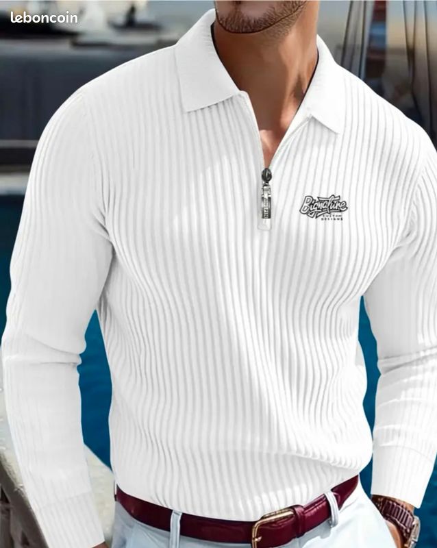 Polo homme manches longues (image 1)