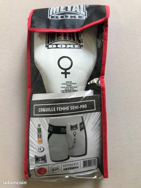 Coquille De Protection Femme Blanc Taille L - Metal Boxe - Protection Bas-Ventre Boxe & Sports De Combat