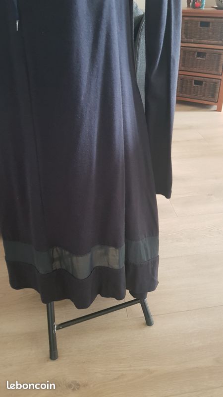 Robe Bleu Nuit Marithé François Girbaud - Taille XL - Sensitive Avec Résille - Occasion TBE