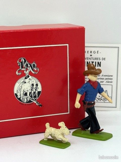Sculpture Tintin & Milou – Pixi / Poliakoff – Métal Peint à La Main – 1990 – Numérotée