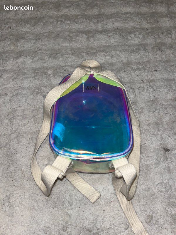 Mini sac à dos enfant Zara – neuf, effet irisé arc-en-ciel