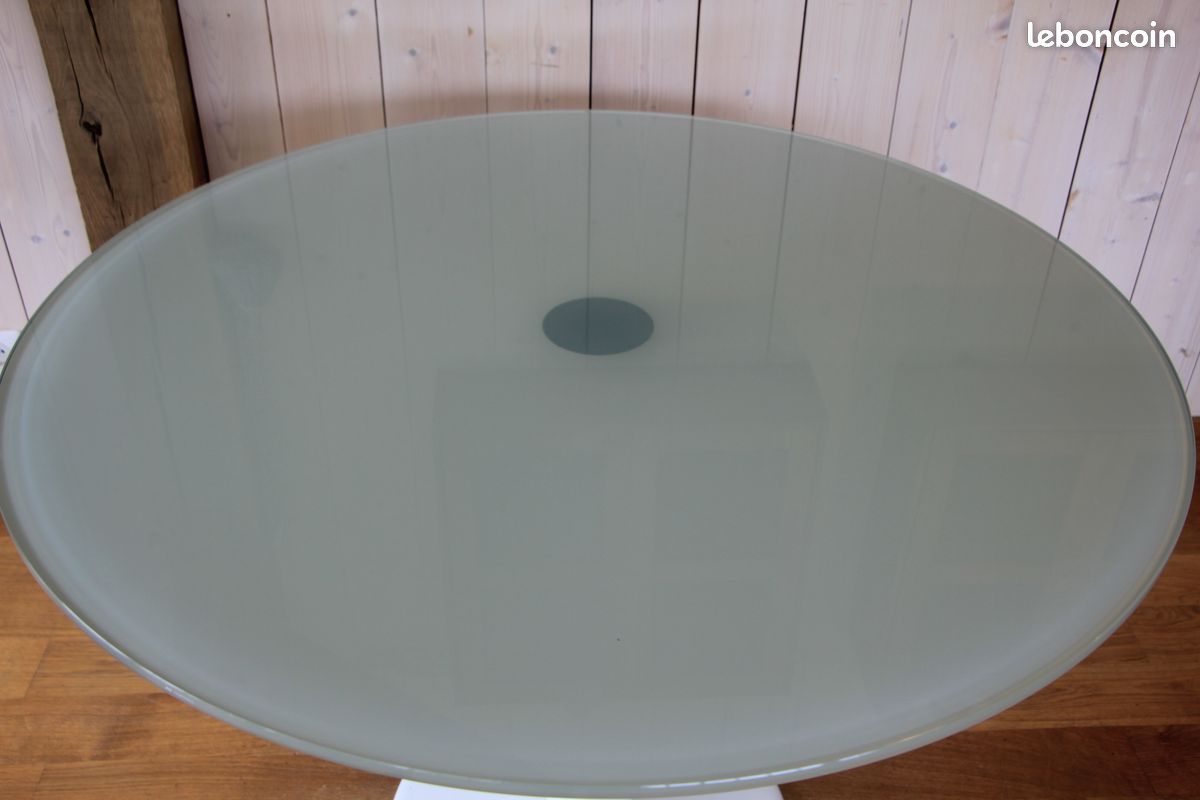 Table ronde en verre de 100 cm (image 2)