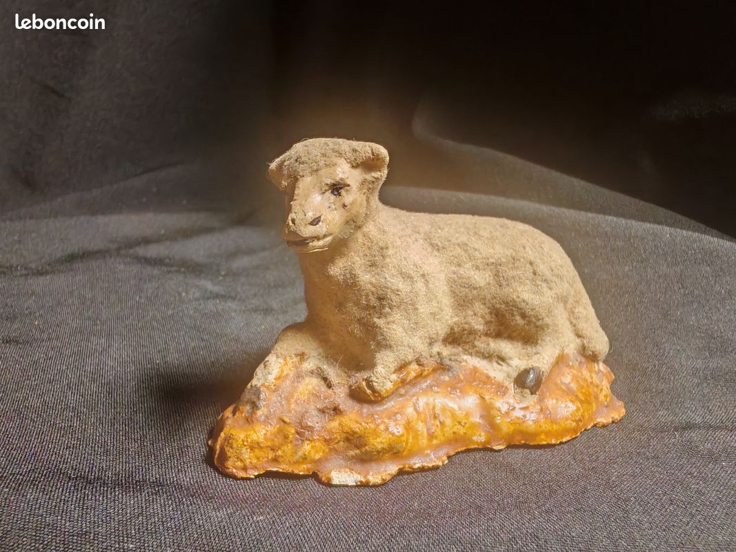 Santon Devineau Ancien – Bœuf/Vache – Crèche De Noël – 5,7 Cm – France 1930