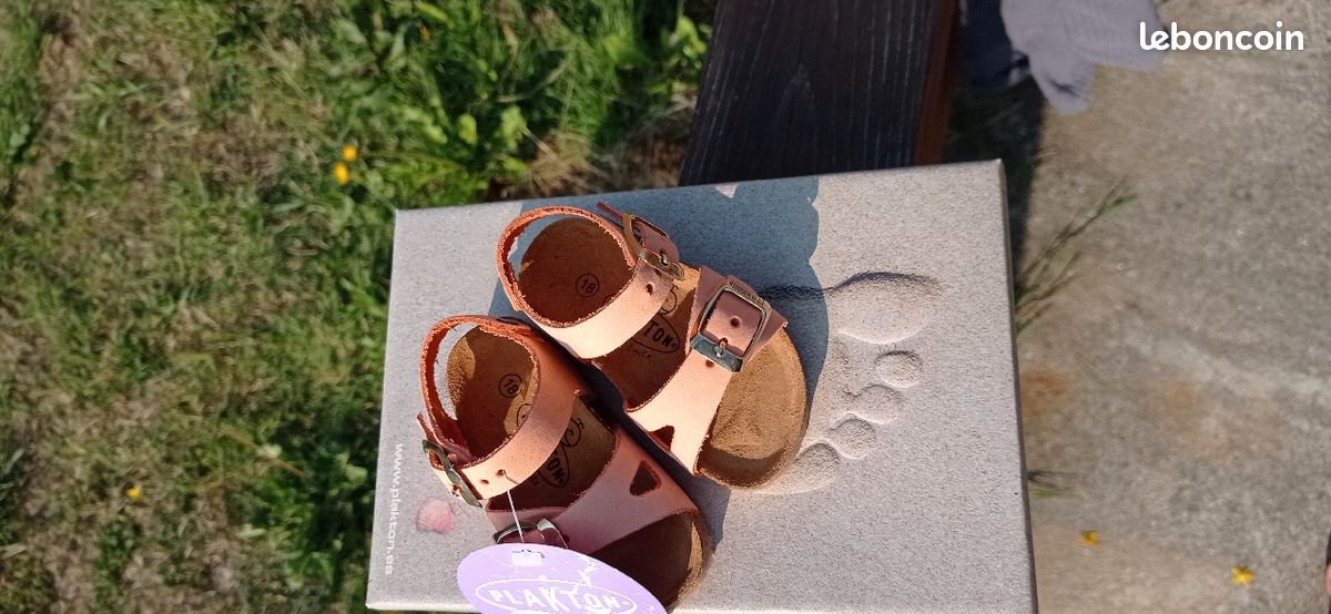 Sandales plakton taille 18 - nubuck - rose (image 5)