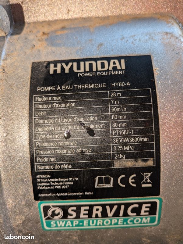Pompe à eau Thermique HY-80-A (image 2)