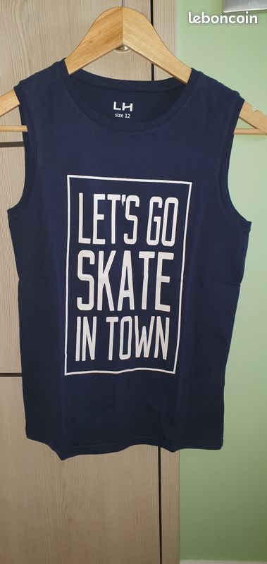 Débardeur garçon bleu marine 12 ans La Halle Vêtements