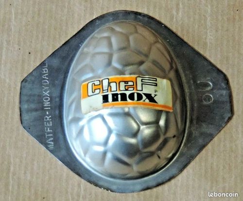 Ancien Moule a chocolat 2 Parties N°60 Chef Inox motif : Oeuf (image 4)