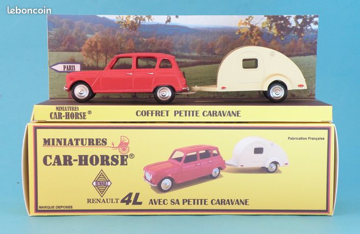 Jouet Miniature Voiture Renault 4cv, Couleur Or, Style Dinky, Ancien Stock Neuf