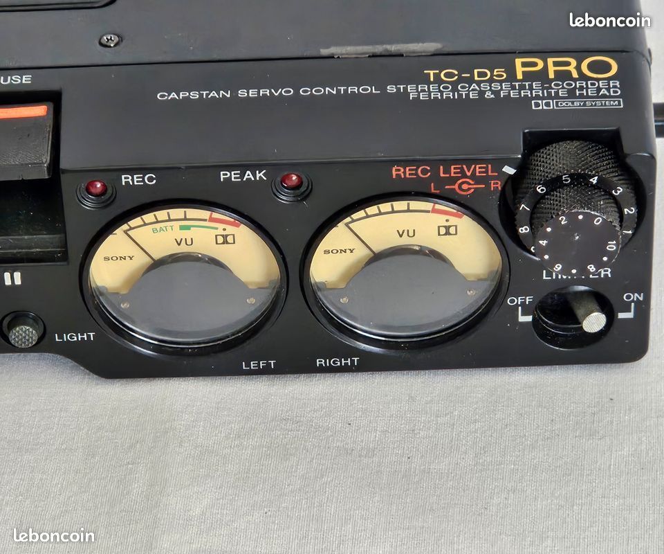 Sony TC-D5M – Stéréo Cassette Corder – Fonctionne – État Collection
