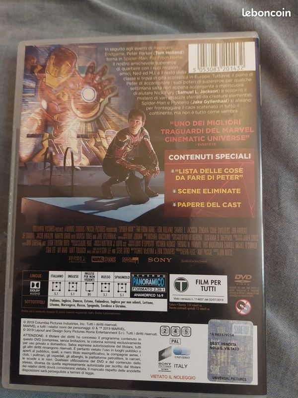Dvd spider man far from home ( en ITALIEN) (image 2)
