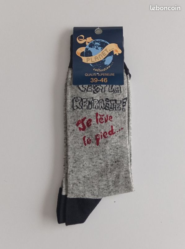 Socquettes humoristique T39-46 PLANET et CO (image 1)