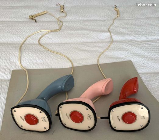 Téléphone Cobra Ericsson - Ericofon Bleu - Suède 1970 - Parfait état