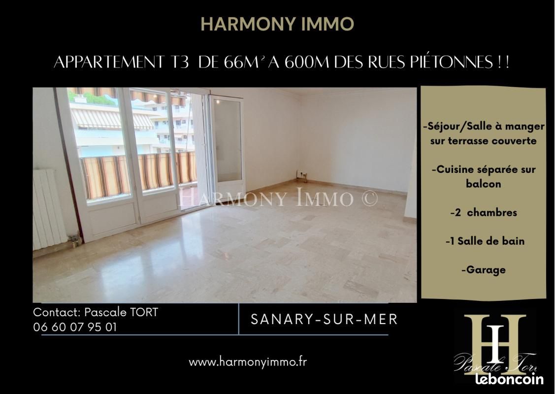 Appartement 3 pièces 66 m² · à Sanary-sur-Mer · 66 m² · 286 000 €