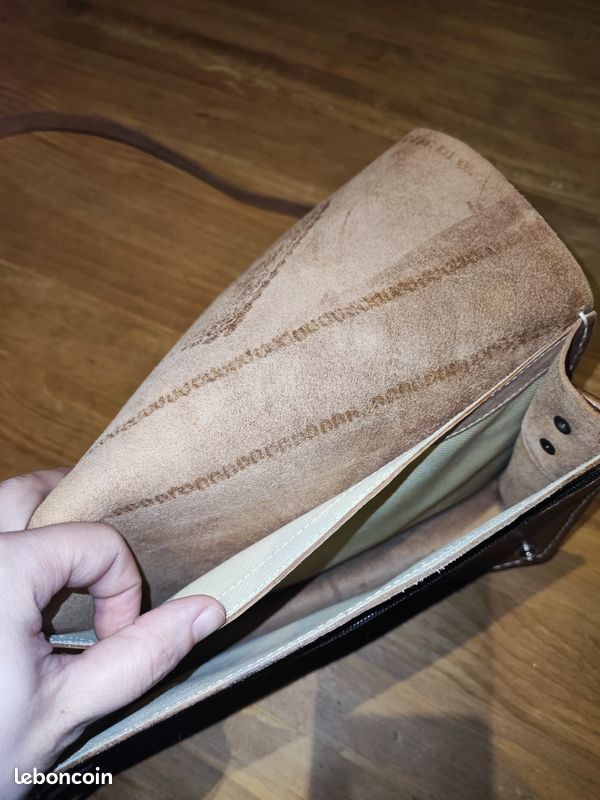 Sac bandoulière artisanal en cuir fait main - Maroc (image 2)