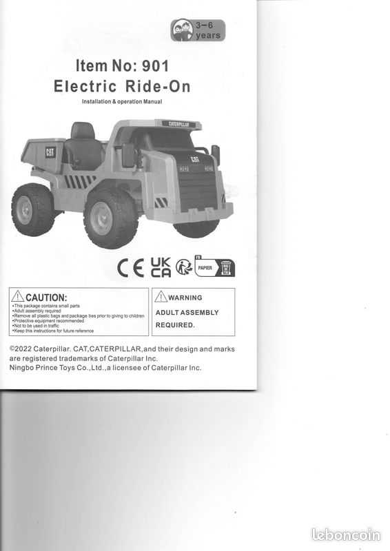 Camion benne électrique Caterpillar 901 (image 2)