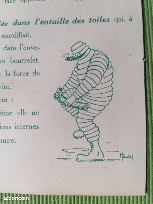 Page d'Art Publicitaire : "L'énigme - 2e Acte - La lumière" - Michelin 1911 par O'Galop sur papier. Bibendum, Campagne publicitaire "Théâtre illustré du pneu" (26e Tableau - 1ere Série). 190 x 280 mm (image 3)