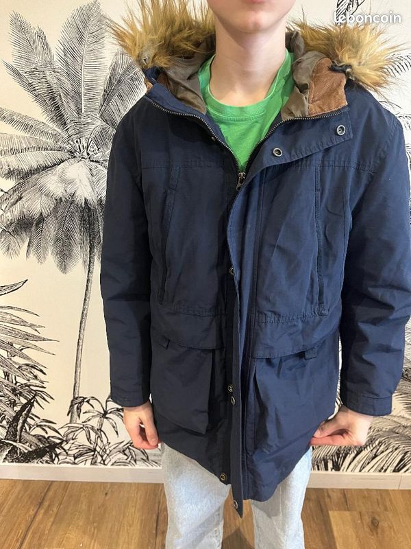Manteau Garçon Zara Taille 9-10 Ans - Occasion En Très Bon état - Couleur Noire