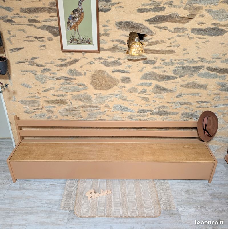 Banc coffre restauré meuble de métier (image 7)