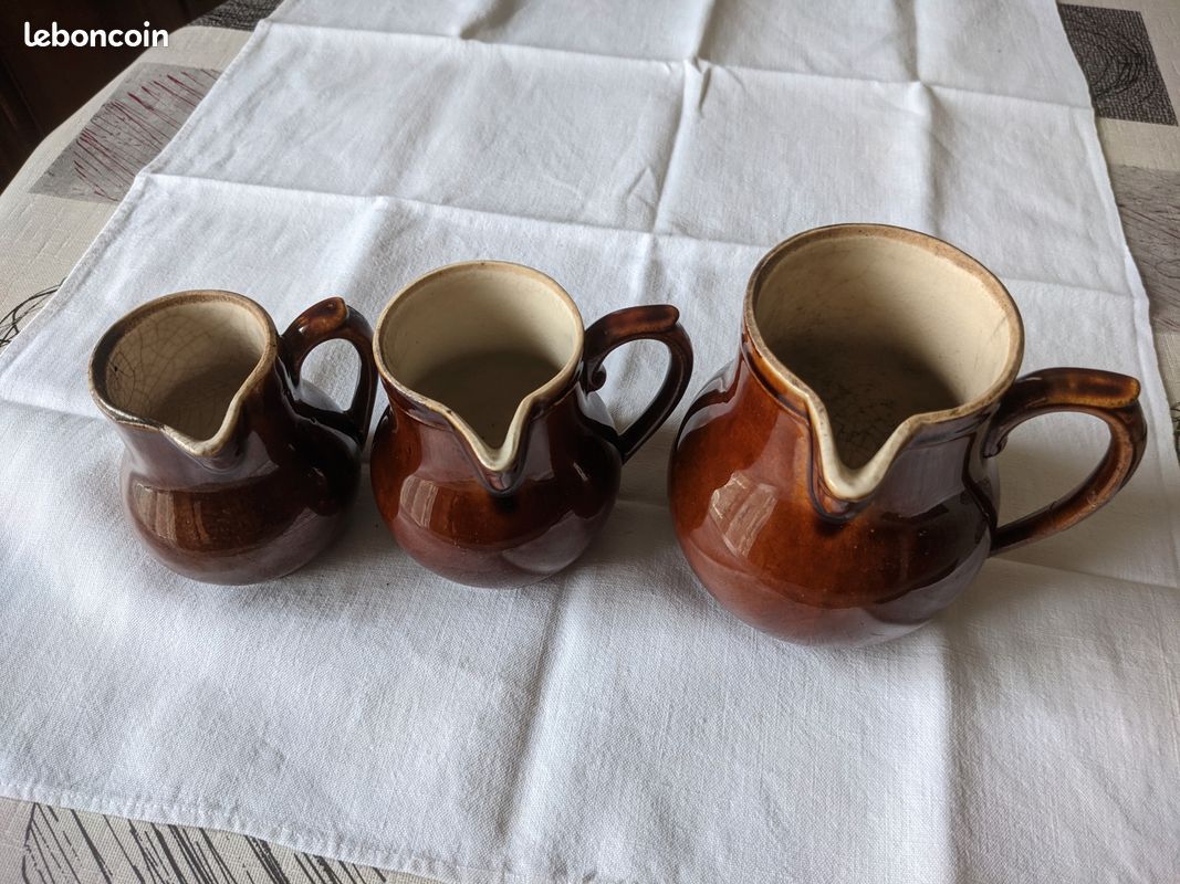 Lot de 3 Bros en grès vernis terre cuite (image 5)