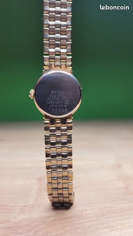 Montre Vintage Femme Seiko - Mouvement Quartz Japonais 3E23 OA7L - Cadran Doré - Fonctionne