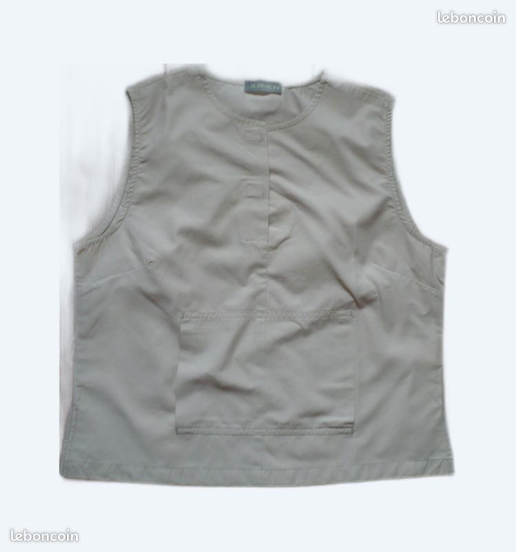 Haut beige sans manche T38 Pat4 (image 1)