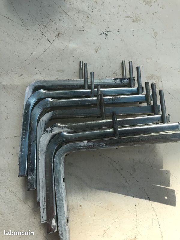 Anneaux Barre en bois + supports acier galva + Attaches (image 3)