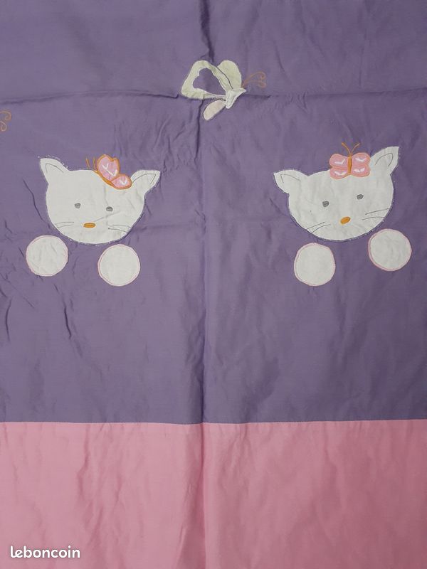2 rideaux doublé enfant coton 160 x 130 cm (image 4)