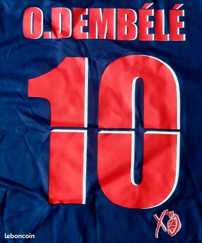Kit Patch Flocage DEMBELE #10 - PSG Domicile Rouge - Coupe Du Monde Des Clubs - Neuf
