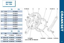 Pédalier Campagnolo Record 9/10 Vitesses - 175mm - 53/39 Dents - Occasion