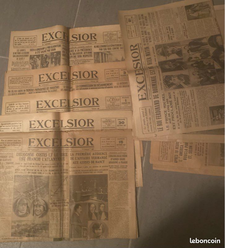 Lot de journaux anciens « Excelsior » – années 1930 – presse illustrée française (image 1)