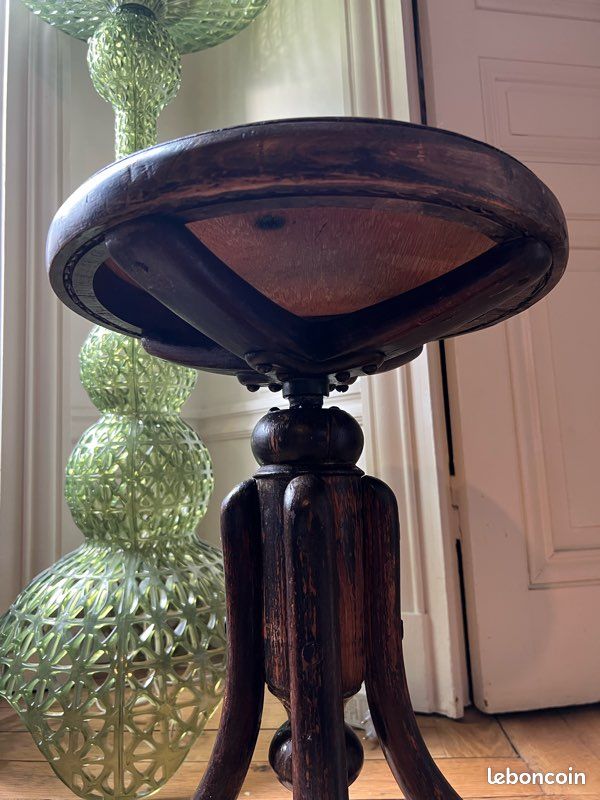 Tabouret de piano ancien (image 5)
