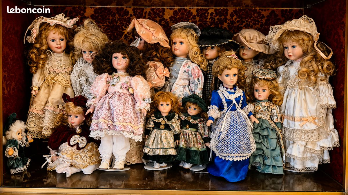 Lot environ 50 poupées en porcelaine décoratives – différentes tailles – bon état (image 3)