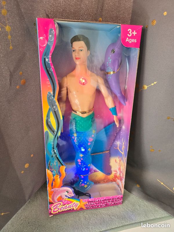 Poupée sirène masculine son et lumières neuve (image 4)