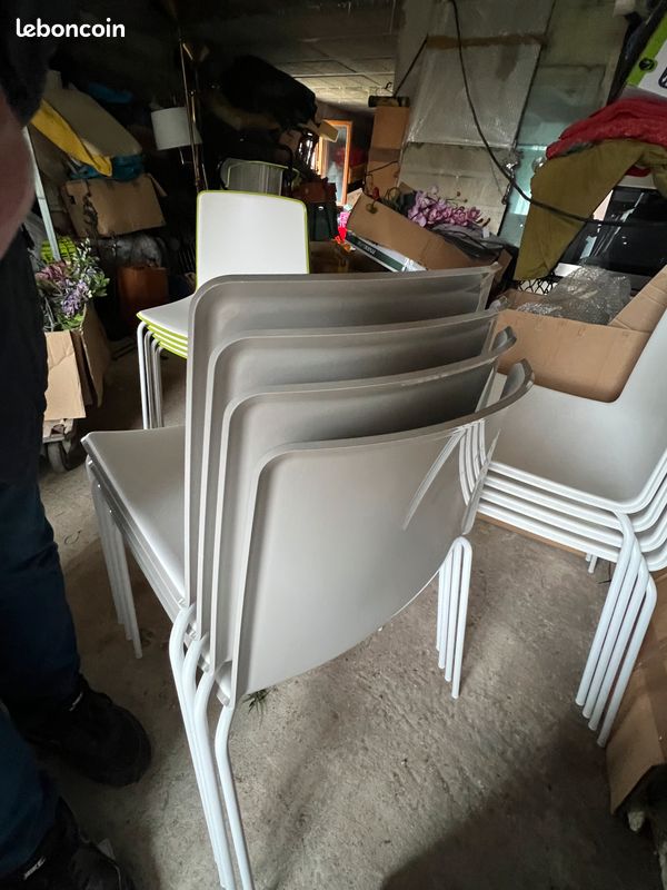 4 Chaises design PEDRALI modèle TWEET empilable orange vert gris (image 9)