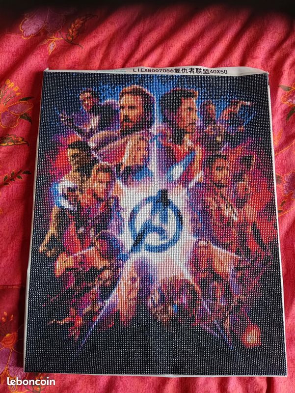 Toile Avengers Marvel Super héros Disney - Diamond Painting Peinture Diamant - Chambre enfant ado adolescent (image 2)