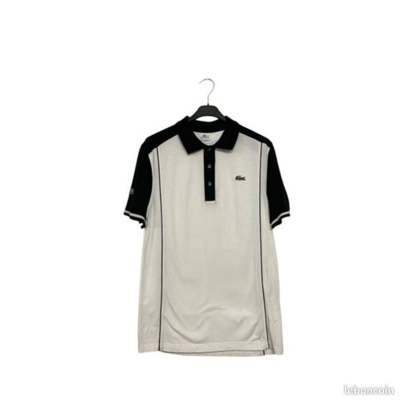 T-shirt manches courtes S 36 Lacoste Noir Blanc Vêtements