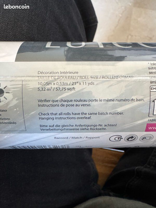 NEUF - rouleau papier peint intissé feuilles de palme (image 3)
