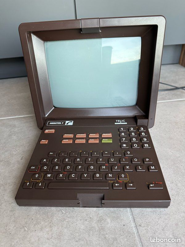 ANCIEN MINITEL TELIC ALCATEL CLAVIER ANNEES 80 VINTAGE