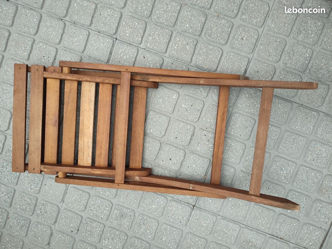 Chaise bois exotique pliante pour jardin (image 2)