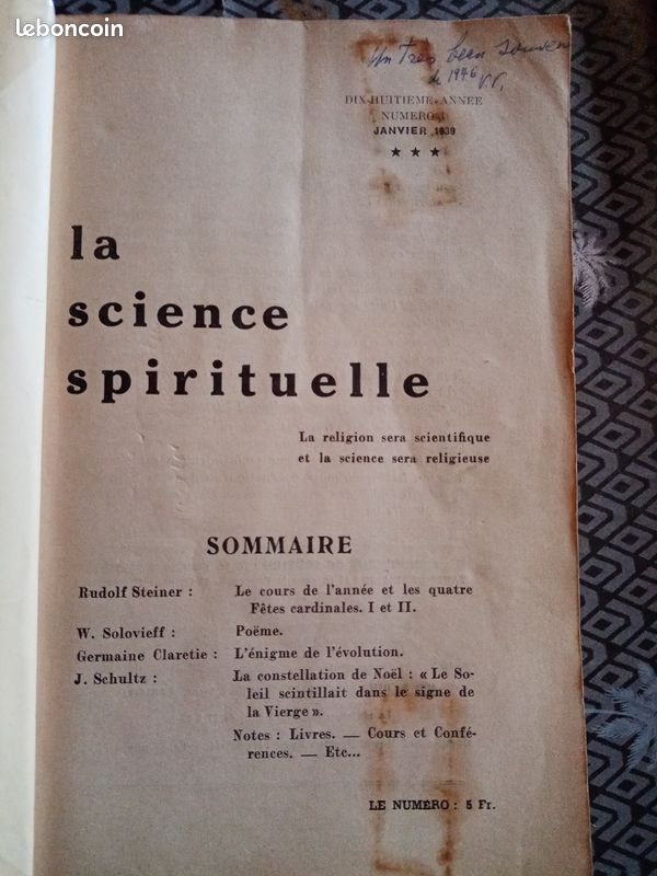 Rudolf steiner deux documents quatre imaginations cosmiques / le cours... (image 6)