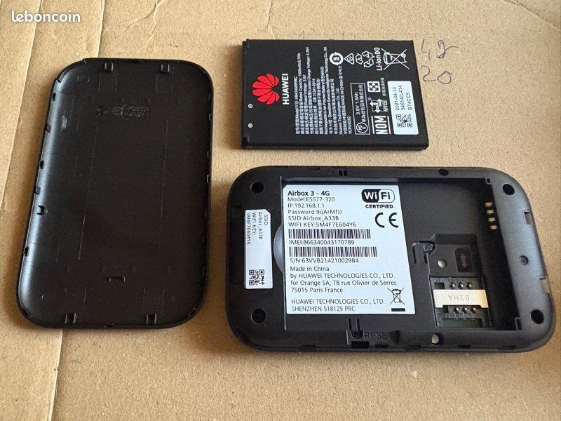 Routeur 4G Modem WIFI Huawei E5573s-320 - Airbox 3 Orange - Occasion
