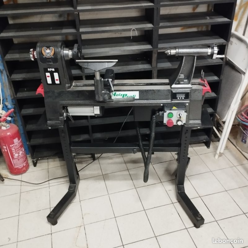 Tour à bois Holzprofi monophasé à variateur de fréquence MC1420VF + piètement (image 3)