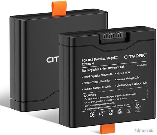 Batterie De Rechange 400 7,4 V/10800 MAh Pour Haut-parleur Bluetooth JBL Partybox Stage